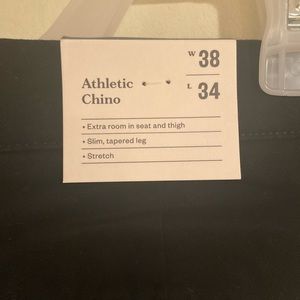 Athletic Chino Black Pants SIZE 38X34
